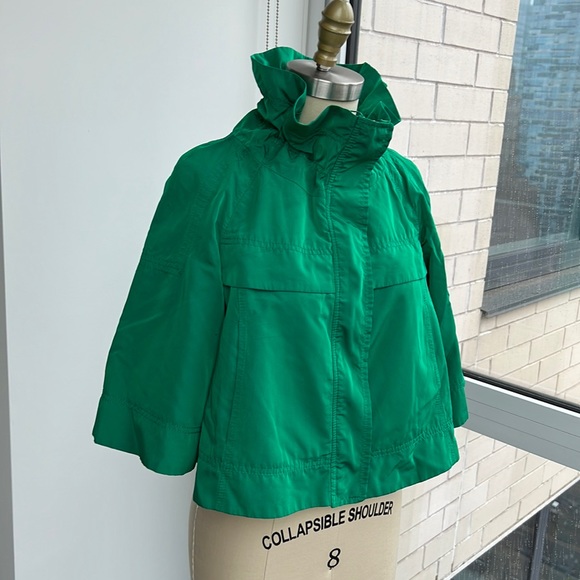 ZARA Basic waist length rain jacket, Sz L - Picture 2 of 10